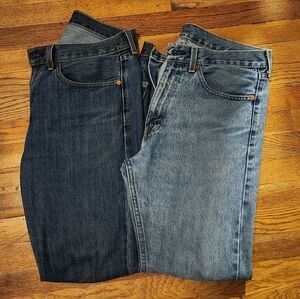 Levi's Men's Straight Jeans - Indigo and Light Wash